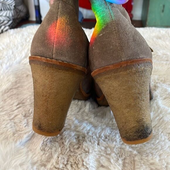 UGG Brienne Heeled Suede Leather Ankle Boots - Picture 4 of 7